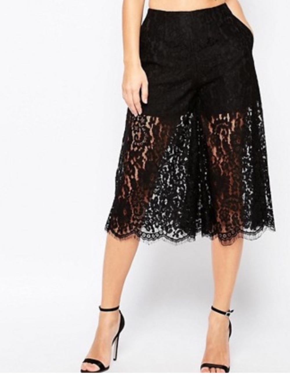 Keepsake the label Black Lace script  Culotte Pants